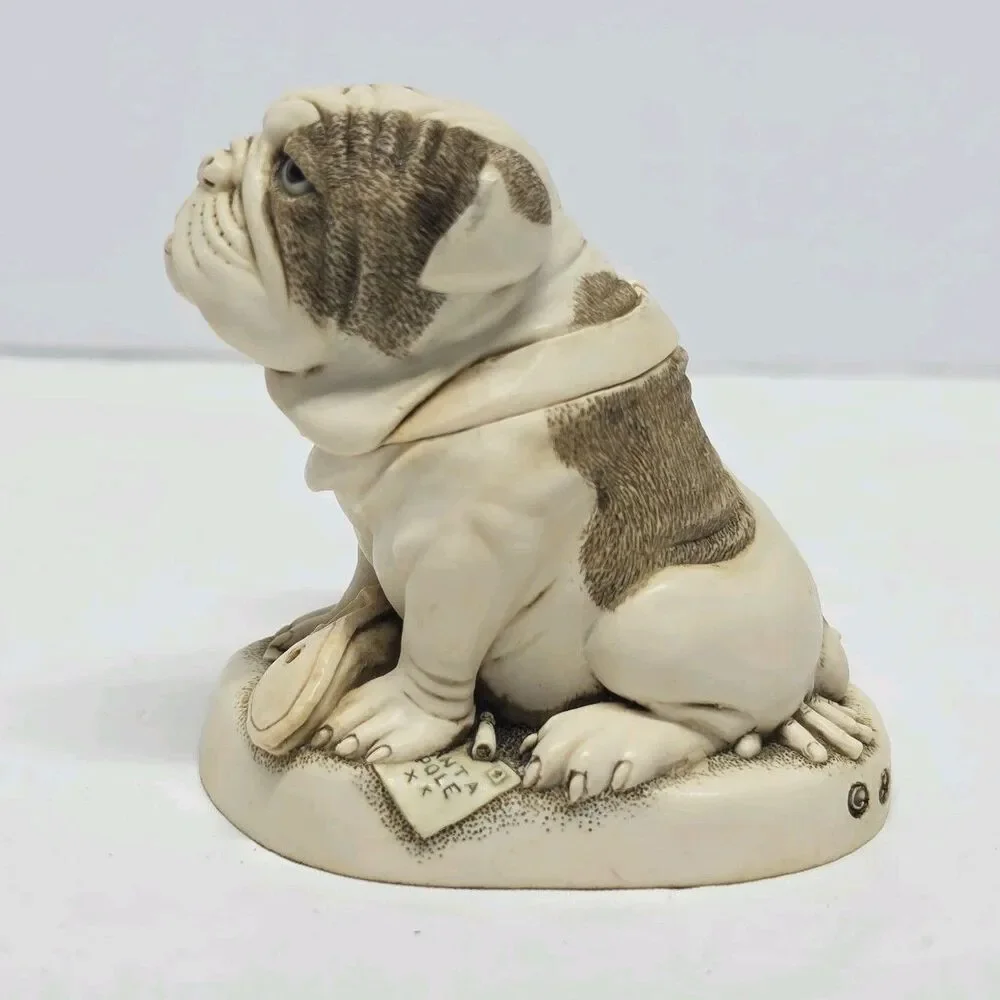 Harmony Kingdom Dead Ringer Infinity Version English Bulldog Figurine Box VTG 98